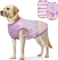cyeollo 2pack Dog Shirt Cooling Breathable Sleeveless Summer Clothes for Dogs, Intant Cool T Shirts for Medium Large Dogs, Purple 2XL