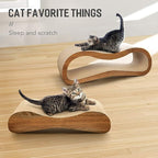 2 in 1 Cat Scratcher for Indoor Cats, Large Cardboard Cat Scratcher, 100% Recyclable&Reversible Scratching Pads Prevents Furniture Damage