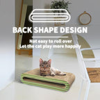 PAWISE Cat Scratcher – Reversible Cardboard Scratching Pad, Durable Cat Scratch Bowl & Bed, Interactive Scratcher for Indoor Cats & Kittens (17.7X8)