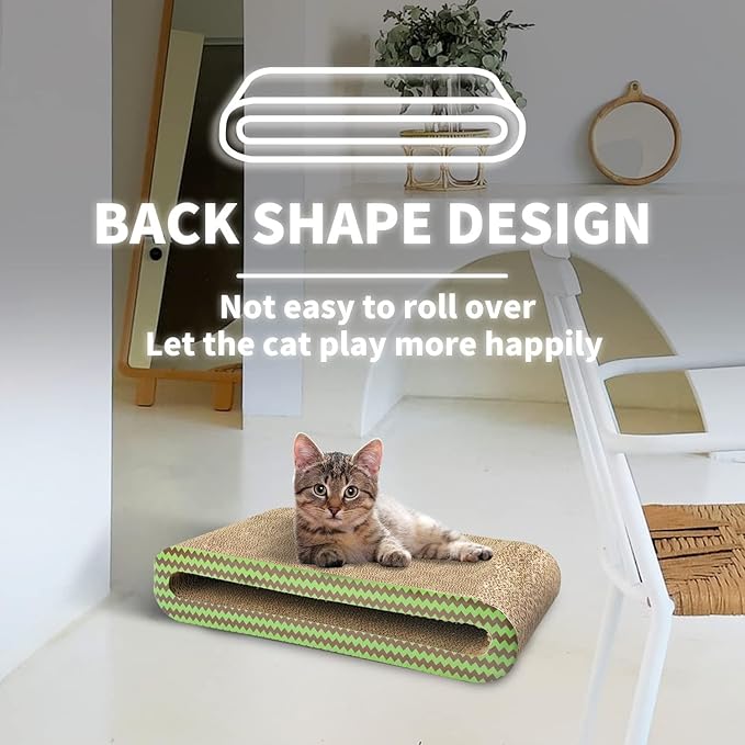 PAWISE Cat Scratcher – Reversible Cardboard Scratching Pad, Durable Cat Scratch Bowl & Bed, Interactive Scratcher for Indoor Cats & Kittens (17.7X8)