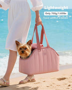 Pecute Dog Purse Carrier, Lightweight Dog Carriers for Small Dogs with Large Pockets, Dog Soft-Sided Carriers up to 6.6lbs, Pet Carrier for Puppy Cat, Suitable for Travel, Subway, Pink