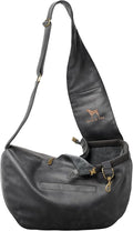 Noah & Paw Dog Sling Carrier for Small Dogs 3-10lb, Dog Sling for Small Dogs and Cats, Dog Carrier with Adjustable Padded Strap, Vegan Leather Lined with Fur, 3X Safety Features, Machine Washable