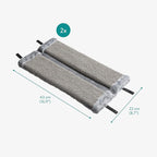 Navaris Wall Mounted Cat Corner Scratcher, Set of 2, Grey - Durable Sisal Cat Scratching Essentials - 4 Nylon Straps for Secure Wall Mounting - Protect Wallpaper and Corners