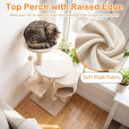 Tangkula 36 Inch Cat Tree Tower, Multi-Level Cat Tower with Condo, Top Perch, Sisal Scratching Posts & Hanging Rope, Spring & Hanging Balls, Climbing Platforms for Indoor Cats and Kittens (Beige)