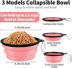 Collapsible Dog Bowls-2 Pack Large Size for Large/Medium Dogs, Pet Travel Water Bowl, Dogs Cat Portable Water Bowl, Dog Pet Feeding Watering Dish Outdoor Hiking Parking Traveling with 2 Carabiners