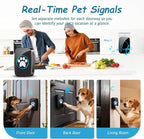 Edge Touch Dog Bell – Blk Long-Range Wireless Dog Door Bell 1000ft with LED, Waterproof Dog Buttons & Dog Clicker for Communication, Durable Bells for Dog Training to Go Outside(2 Chimes & 1 Bell)