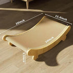 Sisal Cat Scratcher Bed for Indoor Cats Hammock for Scratching Pad Cat Chair Nartural Sisal Scratch Post for Cats Scratcher Lounge, Wooden Cat Furniture