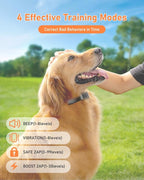 Petory Dog Training Collar with 2 Collars - 4000FT Training Collar with Remote, IPX7 Waterproof Electric Dog Collar with 4 Training Modes,Rechargeable e Collar for 15-120lbs Medium Large Dogs