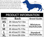 Dachshund Coats Waterproof, Perfect for Dachshunds, Sausage, Weiner Dog Winter Coat with Padded Fleece, Puppy Snowsuit with Adjustable Bands and High Vis Reflective Trim - Black - S