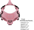ICEFANG GN3 Tactical Dog Harness for X-Large Dogs, 6X Quick-Release Buckles,Dog Molle Vest with Handle,3/4 Body, Hook and Loop Panel for ID Patch,No Pulling Front Clip (XL (Chest: 31"-40"), Pink)