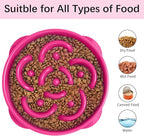 MateeyLife Large Slow Feeder Dog Bowls, Anti-Choking Puzzle Dog Food Bowls, Anti-Slip Interactive Feeding Slow Down Eating, Bloat Stop Maze Dishes for Large Breeds 4 Cups Purple