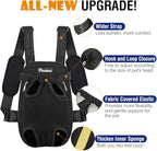 Pawaboo Pet Carrier Backpack, Adjustable Pet Front Cat Dog Carrier Backpack Travel Bag, Legs Out, Easy-Fit for Traveling Hiking Camping for Small Medium Dogs Cats Puppies 13-16lbs, Extra Large, Black