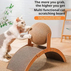 Interactive Cat Scratcher, Cat Scratching Post Design with Arch Bridge Balls-Stylish Cat Scratching Board, Natural Sisal Scratcher Ball, Fun and Engaging Scratching Post for and Exercise