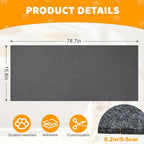 Cat Scratching Mat Self-Adhesive, 78.7'' x 15.8'', Trimmable Cat Scratch Pads Furniture Protector, DIY Climbing Cats Scratching Carpet for Couch, Door Frame or Wall Corner Protector (Dark Gray)