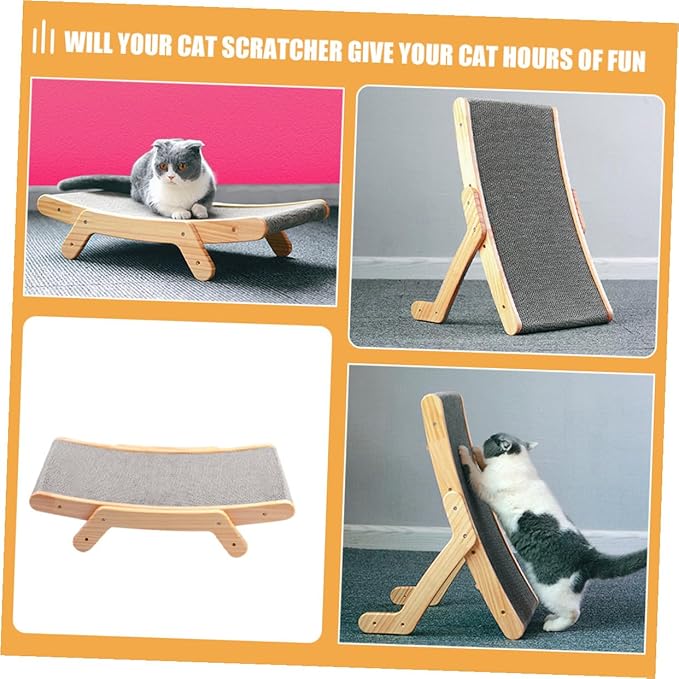 Angoily Cat Scratcher Board Corrugated Paper Scratch Pad for Cats Indoor Kitten Scratching Small Size Pet Supply