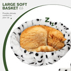MUTICOR 66 Inches Multi-Level Large Cat Tree Tower for Indoor Big Feline/Cozy Plush Perches/Condo/Sisal Scratching Posts/Hammock and Baskets/Activity Center Play House/Wide Base/White & Black Spot