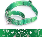 Martingale Dog Collars - Flower Multicolor Cute Patterns, Adjustable Nylon Training Dog Collar Suitable for Boy and Girl Dogs Medium Large Dogs (3, L)