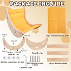 Cat Hammock Moon Bed Window Mounted Hammock Strong Suction Cup Shelves and Perches Solid Wood Furniture Platforms Beds Hanging for Cats and Kitty Easy Installation Single Moon