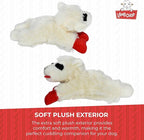 Multipet Lamb Chop Dog Plush Toy - Squeaky Toy for All Dogs - Extra Soft Plush - Stuffed Animal Dog-Toy for Cuddling & Playing - Cute Pet-Toy (6",Cream),(Pack of 2)