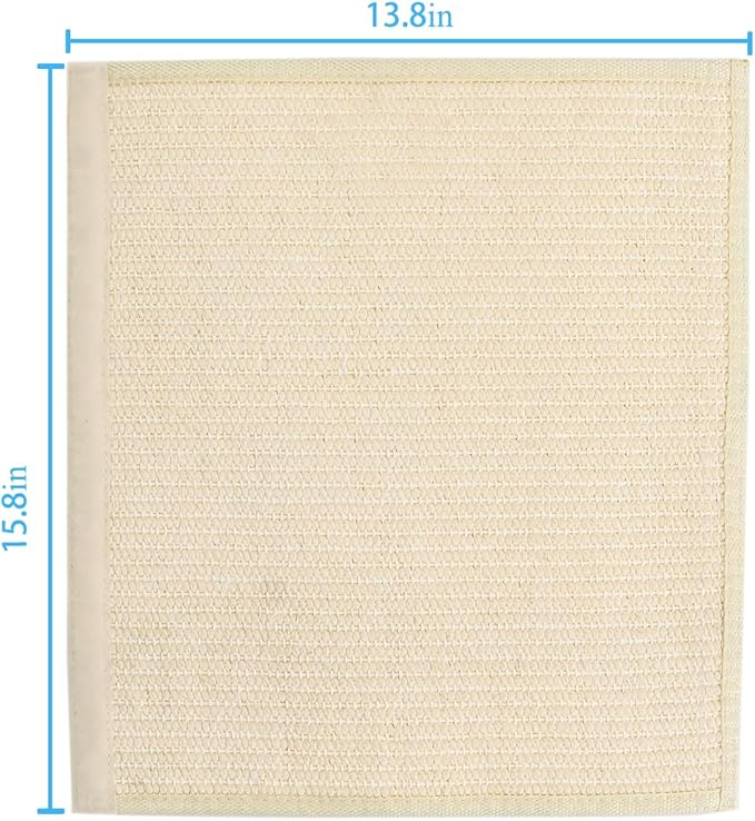 Kilodor Cat Scratcher Mat, Replaceable Sisal Scratching Pads for Cat Scratching Post, 15.8 * 13.8 Inches 2 Packs