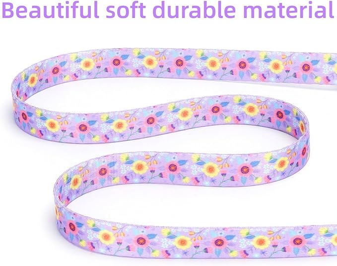 Dog Collar with Leash Airtag Holder Case Set - Dog Collars for Male Female Boy Girl Puppy X-Small Small Medium Large Dogs Walking Running Training - Purple Daisy/XS