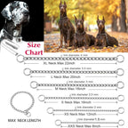 Chain Collar for Dogs, Metal Slip Link Heavy Duty Big Dog Collar Training Puppy Collars for Small Medium Large Big XL Dogs, Silver L