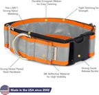 If It Barks - 1.5" Reflective Martingale Collar with Quick Snap Buckle for Dogs - Adjustable - Made in USA - Strong, Durable, and Comfy - Ideal for Training - Fits Most Breeds - Small, Orange