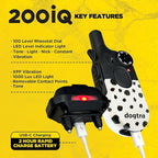 Dogtra 200iQ Remote Training E Collar – 100 Levels, Tone, Vibration, 1/2 Mile Range – Compact, Waterproof, One-Handed Control for Dogs 10 lbs+ – Lightweight Design for Daily Training – Modern Dots