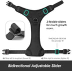 No Pull Dog Harness, Puppy Vest with Front Clip for Small Medium Large Sized Dog(Black,M)