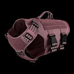 ICEFANG GN3 Tactical Dog Harness for Large Dogs, 6X Quick-Release Buckles,Dog Molle Vest with Handle,3/4 Body, Hook and Loop Panel for ID Patch,No Pulling Front Clip (L (Chest :28"-35"), Pink)