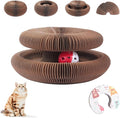 Foldable Cat Scratcher Toy (Cartoon) - Interactive Reversible Kitty Toy with Bell for Anxiety Relief & Exercise | Clearance - Limited Stock