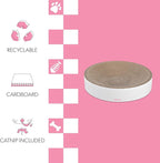 CSR1010I Nelson 20.13" Modern Cardboard Round Bowl Cat Scratcher with Catnip, Cloud