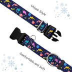 Martingale Collar for Dogs with Buckle No Pull Adjustable Nylon Limited Slip Training Dog Collars (Blue Dinosaur, Small)