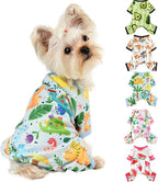 Dog Pajamas for Small Dogs Boy Girl, Dog Clothes Tiny Chihuahua Yorkie Spring Summer Shirt, Cute Puppy Outfit Pjs Jumpsuit Cat Onesie Apparel Pet Clothes