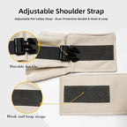 Dog Sling Carrier for Small Dogs Cats up to 15 lbs - Hands Free Puppy Carrier Bag (Plus Size L) - Ergonomic Padded Shoulder Strap & Safety Hook Based on Owner's Bust Length, Apricot