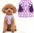 PUPTECK Dog Harness for Puppy and Small Sized Dogs, Step-in No Pull Soft Mesh Vest Harness for Cats Small Pets Walking, Purple Dasiy, New XS