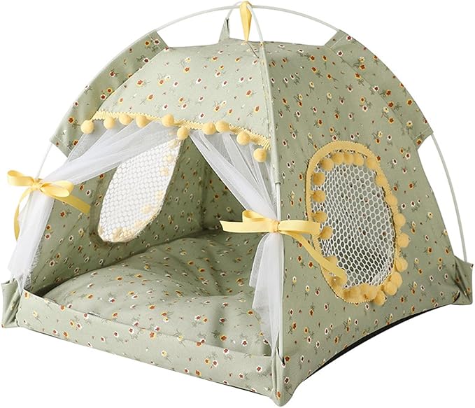 Pet Tent House Dogs Bed Portable Removable Puppies Cat Indoor Outdoor Kennels Cave