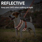PUPTECK Soft Mesh Dog Harness and Leash Set Pet Puppy Cat Comfort Padded Vest No Pull Harnesses, Orange Leaf, S