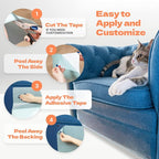 KatSupreme Cat Scratch Furniture Protector - Couch and Sofa Guards - 8 XL Sheets with 64 Pins (8 XL Sheets)