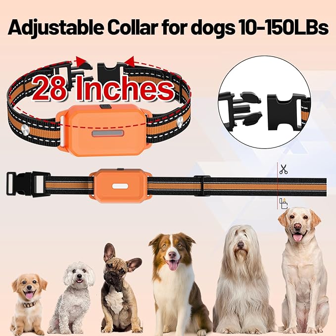 Dog Training Collar, Dog Shock Collar with Remote Control, 4 Training Modes Vibration, Beep, Shock, IP67 Waterproof Keypad Lock Rechargeable E-Collar for All Breed