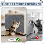 78.7"X15.8" Cat Scratch Furniture Protector, Anti Scratch Couch Protector from Cat Claws, Self-Adhesive Cat Scratching Pads, DIY Couch Cat Scratcher for Corner Sofa Wall & Door (Gray)