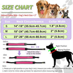 Martingale No Pull Dog Collar for Large Medium Dogs Training Walking, Heavy Duty Nylon Reflective Adjustable Anti Pull Slip Collar with Buckle S Hot Pink