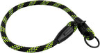 BronzeDog Rope Pro Training Dog Collar Braided No Pull Quick Release Round Lead Collars for Dogs Small Medium Large Puppy (XS - 15.7" Long, Green)