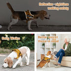 AUROTH Dog Harness and Leash Set, Soft Padded Service Vest Harness with 5.25FT Dog Leash, Easy On Pet Vest, Adjustable Reflective No Pull Dog Harnes Medium Sized, Easy Walking and Training