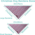 Valentine Dog Bandana - Pink Heart Triangle Bid Scarf for Small/Medium Dogs & Cats, Cotton Kerchief for Girl/Boy Pets, Adorable Puppy Bandana