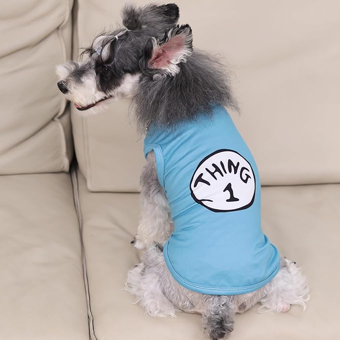 CuteBone Dog Shirts 2-Pack Soft Pet Clothes Breathable Summer Vest for Small Puppy and Stretchy Cat Apparel 2BX20M-D