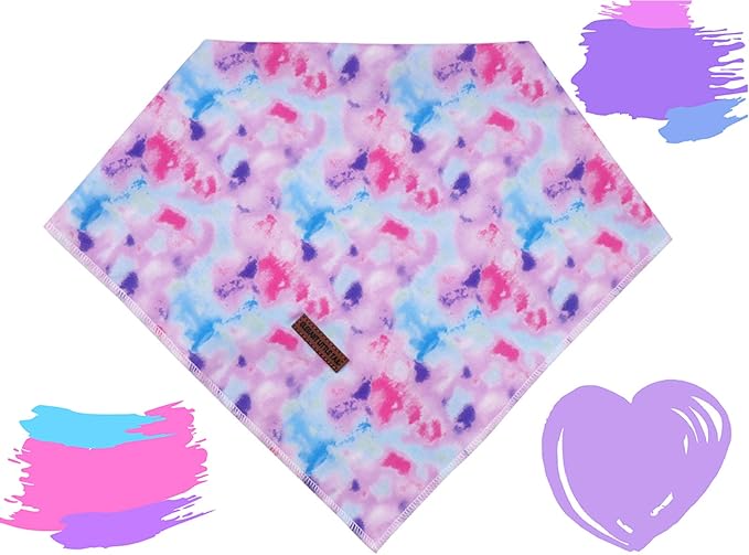 Elegant Little Tail Dog Bandanas - Comfortable Adjustable Square Kerchiefs for Boys & Girls, Small to Large Dogs
