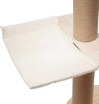 Floor-to-Ceiling Cat Tree, 4-LevelCat Climbing Tower with Natural Sisal Rope Scratching Post, (Adjustable Height:100.4inch-104.3inch) Cat Tree for Cats Jump, Scratch, Sleep, Climb, Play