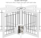 Dog Gate - 4 Panel Foldable Pet Gate Indoor for Doorways, House, Stairs, Freestanding Gate for Dogs - 80x24 -Inch Puppy Safety Fence by PAWLAND, White