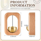 2 Pcs Shopkeepers Bell for Door Opening, Magnetic Wood Doorbell Chime When Door Opens, Magnetic Doorbell for Cafe Glass Doors Store Entrance, Housewarming Gift(Rectangle,3.94 x 2.76 Inches)